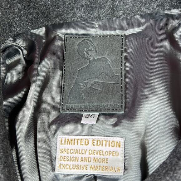 Maria Westerlind limited edition Lovis grey long wool blend peacoat,36 or small - Picture 6 of 13